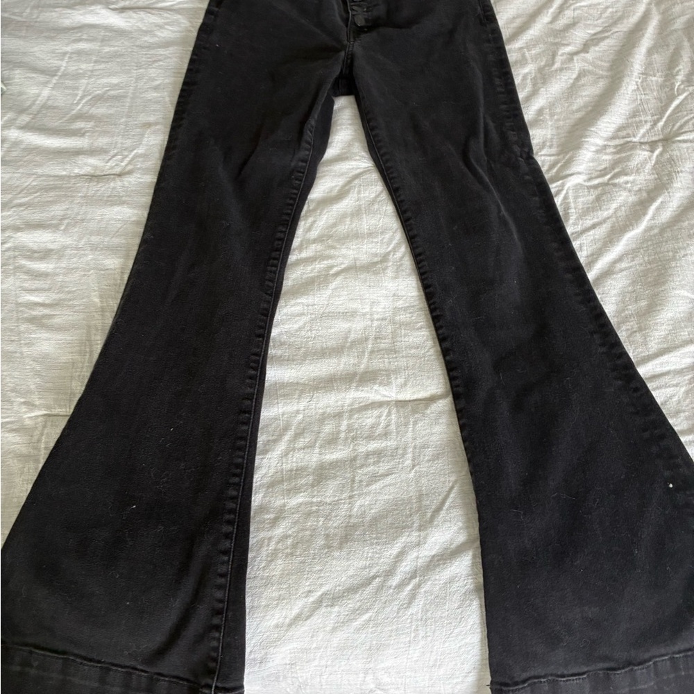 Flying Monkey Black Mid-Rise Flare Jeans